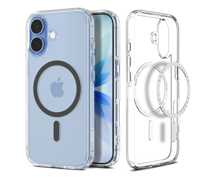 Etui do telefonów SPIGEN Ultra Hybrid Mag Magsafe do Iphone 17 Clear/Graphite 8800283315134